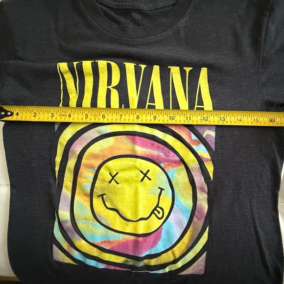 NIRVANA dark gray and Yellow women’s xs T-Shirt - Picture 7 of 7